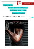 Test Bank For Principles of Anatomy and Physiology 16th Edition by Gerard J. Tortora, All Chapters 1 - 29, Verified Newest Version 