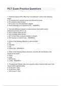 PCT Exam Practice Questions and answers 