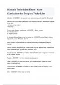 Dialysis Technician Exam: Core Curriculum for Dialysis Technician Q&A