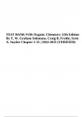 Test Bank For Organic Chemistry 9th Edition By John E. Mcmurry All Chapters 1-31 & TEST BANK FOR Organic Chemistry 12th Edition By T. W. Graham Solomons, Craig B. Fryhle, Scott A. Snyder 