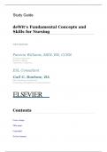 2024  UPDATED TEST BANKS Study Guide deWit’s Fundamental Concepts and Skills for Nursing   FIFTH EDITION  CHAPTER 36-41  Patricia Williams, MSN, RN, CCRN