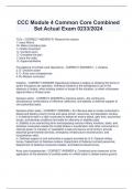 CCC Module 4 Common Core Combined  Set Actual Exam 0233/2024