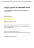 Chapter 13: Assessment and Care of Patients with Fluid and Electrolyte Imbalances