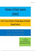 Unit III - Forces Vibration of Damped SDoF Systems