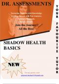 SHADOW HEALTH  BASICS ACTUAL QUESTIONS AND ANSWERS VERIFIED 100%;(Everything you need to pass is here!!!!!!!