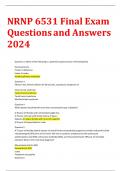 NRNP 6531 Final Exam Questions and Answers 2024