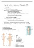 Samenvatting anatomie en fysiologie BMLT 1
