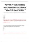 2024 NGN ATI CAPSTONE FUNDAMENTALS  ACTUAL EXAM: A+ STRATEGIES & EXPERTVERIFIED ANSWERS AND RATIONALES FOR TOP  SCORES - LATEST EDITION | COMPREHENSIVE  RESOURCE FOR NURSING STUDENTS