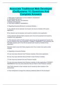 Associate Traditional Web Developer (OutSystems 11) Questions And Complete Answers