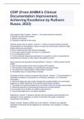 CDIP (From AHIMA's Clinical Documentation Improvement, Achieving Excellence by Ruthann Russo,