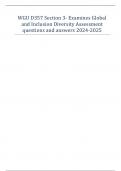 WGU D357 Section 3- Examines Global and Inclusion Diversity Assessment questions and answers 2024-2025