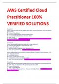 AWS Certified Cloud  Practitioner 100%  VERIFIED SOLUTIONS