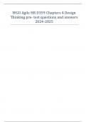 WGU Agile HR D359 Chapters 4 Design Thinking pre- test questions and answers 2024-2025