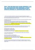 2023 / 2024 RN HESI EXIT EXAM VERSION 3 (V3) ALL 160 QUESTION AND ANSWERS LATEST UPDATE GRADED A+ GUARANTEED PASS A+ 1. A 64 year-old client scheduled for surgery with a general anesthetic refuses to remove a set of dentures prior to leaving the unit for 