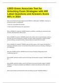 LEED Green Associate Test for Unlocking Exam Strategies with 400 Latest Questions and Answers Score 98% in 2024