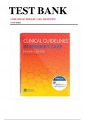 Test Bank For Clinical Guidelines in Primary Care, 4th Edition by  Amelie Hollier, DNP, FNP-BC 9781892418272 Chapter 1-19 Complete Guide.