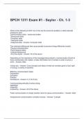 SPCH 1311 Exam #1 - Saylor - Ch. 1-3 Questions and Answers