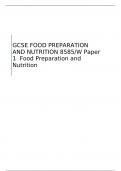 AQA  GCSE FOOD PREPARATION AND NUTRITION   Paper 1 MARK  SCHEME  JUNE 2023  8585/W