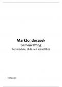 Marktonderzoek - Samenvatting: slides en lesnotities