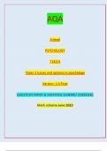 AQA A-level PSYCHOLOGY 7182/3 Paper 3 Issues and options in psychology Version: 1.0 Final IB/G/June23/E7 7182/3// QUESTION PAPER & MARKING SCHEME/ [MERGED] Marl( scheme June 2023