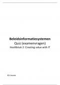 Beleidsinformatiesystemen - Quiz: hoofdstuk 2