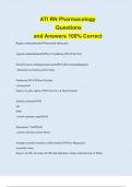 ATI RN Pharmacology Questions and Answers 100% Correct