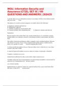 WGU, Information Security and Assurance (C725), SET III | 100 QUESTIONS AND ANSWERS | 2024/25