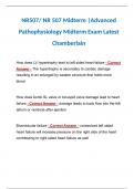 NR507/ NR 507 Midterm |Advanced Pathophysiology Midterm Exam Latest Chamberlain