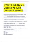 CYBR 3123 Quiz 4 Questions with Correct Answers