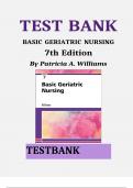 TEST BANK BASIC GERIATRIC NURSING 7th Edition By Patricia A. Williams