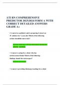 ATI RN COMPREHENSIVE PREDICTOR 20232024 FORM A WITH CORRECT DETAILED ANSWERS GRADE A+       A nurse in a pediatric unit is preparing to insert an IV catheter for 7-year-old. Which of the following actions should the nurse take?   • Tell the child th