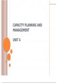 Capacity Planning and Management 