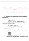 NHA Practice EKG Assessment, EKG Certification Exam Questions and Answers Verified Answers