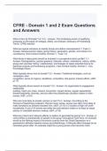 CFRE - Domain 1 and 2 Exam Questions and Answers