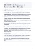 FDNY COF S-60 Watchperson at Construction Sites (Citywide) Exam Questions with correct Answers 2024/2025( A+ GRADED 100% VERIFIED).