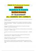 PMKEE E5 Professional Conduct 2024/2025  Questions & Answers  Verified Answers  A+ Guaranteed!!  (ALL ANSWERS 100% CORRECT)