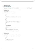 Week 2 Quiz Return to Assessment List Part 1 of 4 - Week 2 Quiz: Part I - Textbook Reading  Questions and Answers | Latest 2023/2024 (Graded A+)