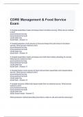 CDRE Management & Food Service Exam Questions and Answers