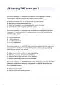 JB learning EMT exam part 2 questions with correct answers 