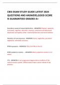 CBIS EXAM STUDY GUIDE LATEST 2024 QUESTIONS AND ANSWERS,GOOD SCORE IS GUARANTEED GRADED A+ 