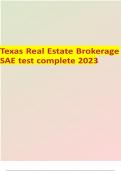 Texas Real Estate Brokerage SAE test complete 2023 Guaranteed Success