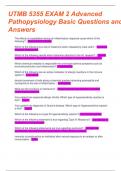 ADVANCED PATHOPHYSIOLOGY UTMB 5355 EXAM 2 QUESTIONS AND ANSWERS A+ VERIFIED