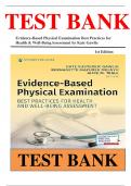 Test Bank for Evidence-Based Physical Examination Best Practices for Health & Well-Being Assessment 1st Edition by  Kate Gawlik   Chapter 1-29 ISBN:   9780826164537 Complete Guide A+