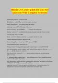 Illinois CNA study guide for state test questions With Complete Solutions