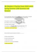 JBL Module 1 Practice Exam 2024 Latest Spring-Summer (100 Question and Answer)