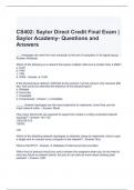 CS402 Saylor Direct Credit Final Exam - Saylor Academy- Questions and Answers