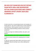 RN HESI EXIT EXAM/HESI RN EXIT RETAKE  EXAM WITH ABGs AND RESPIRATORY  ACTUAL EXAM QUESTIONS AND CORRECT  ANSWERS LATEST UPDATE 2024-2025  A|GRADED A+