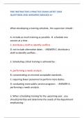 FIRE INSTRUCTOR 2 PRACTICE EXAM LATEST 2024  QUESTIONS AND ANSWERS|GRADED A+ When developing a training schedule , the supervisor should :  A. include as much training as possible . B. schedule one  session at a time .  C. distribute a draft to identify c