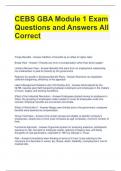 BUNDLE FOR CEBS GBA Exam Questions with Correct Answers