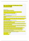  Servsafe Manager Certification Exam (Answered 2022) foodborne illness a disease transmitted to people by food An illness is considered an outbreak when... • atleast 2 people have the same symptoms after eating the same food • an investigation is conducte